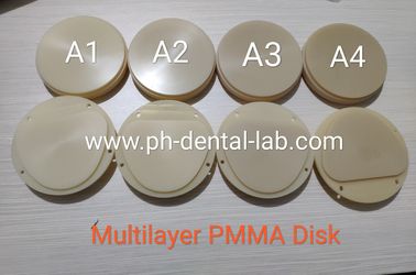 Uso acrilico del sistema della camma del disco cad di PMMA per la fabbricazione dentaria temporanea dei ponti &amp; delle corone