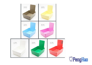 Strumenti dentari del laboratorio di forma quadrata, pentole dentarie di plastica del lavoro con il supporto della clip