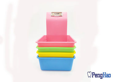 Strumenti dentari del laboratorio di forma quadrata, pentole dentarie di plastica del lavoro con il supporto della clip